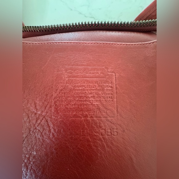Vintage Coach Large Red Duffle Purse - Made in USA - Picture 6 of 10